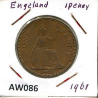 PENNY 1961 UK GBAN BRETAÑA GREAT BRITAIN Moneda #AW086.E.A - D. 1 Penny