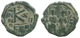 FLAVIUS JUSTINUS II 1/2 FOLLIS Ancient BYZANTINE Coin 6.8g/24mm #AA534.19.U.A - Byzantine