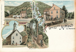 68) GRUSS AUS MITTLACH Bei Metzeral - HOTEL GLOCKENBLUME - SCHLITTEUR (carte Illustrée) - Autres & Non Classés