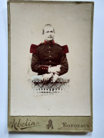 CDV Format Cabinet Colorisée - Jeune Soldat 57 Sur Col - Photo Abelin, Bordeaux - BE - Krieg, Militär