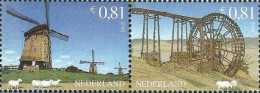 Netherlands Pays-Bas Niederlande 2005 Mills Joint With China Set Of 2 Stamps In Strip MNH - Molens