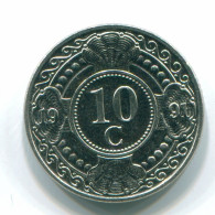 10 CENTS 1991 NETHERLANDS ANTILLES Nickel Colonial Coin #S11344.U.A - Antilles Néerlandaises