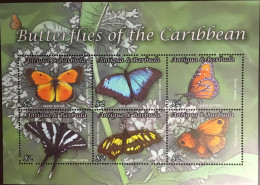 Antigua 2010 Butterflies Sheetlet MNH - Butterflies