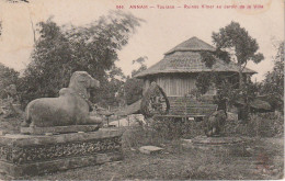 NE 12-  VIET NAM - ANNAM - TOURANE - RUINES K 'MER AU JARDIN DE LA VILLE    - 2 SCANS - Viêt-Nam