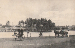 NE 13 - CEYLON -  COLOMBO - LAKE ROAD - POUSSE POUSSE - CALECHE - 2 SCANS - Sri Lanka (Ceylon)