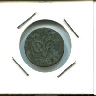 1751 HOLLAND VOC DUIT NETHERLANDS INDIES NEW YORK COLONIAL PENNY #VOC2671.7.U.A - Dutch East Indies