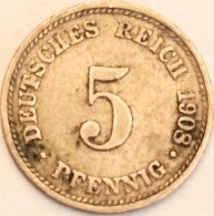 Germany Empire - 5 Pfennig 1908 D, KM# 11 (#4421) - Sonstige – Europa