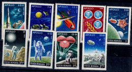 ROMANIA  1972 SPACE MI No 3069-77  MNH VF!! - Neufs