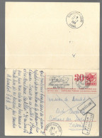 Suisse. Entier Postal 25 Rappen Surchargé 30 Rappen Avec Carte Réponse. Cachet "Aide Aux Réfugiés En Suisse" (GF3909) - Stamped Stationery