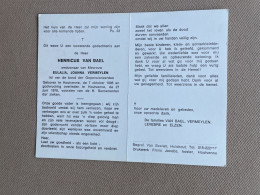 VAN BAEL Henricus °HOUTVENNE 1895 +HOUTVENNE 1978 - VERMEYLEN - LEVEBRE - ELZEN - Obituary Notices