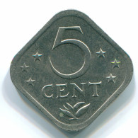 5 CENTS 1982 ANTILLES NÉERLANDAISES Nickel Colonial Pièce #S12361.F.A - Niederländische Antillen