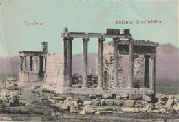 NE 15- GRECE - ATHENES - ERECHTHEION - CARTE COLORISEE  - 2 SCANS - Greece