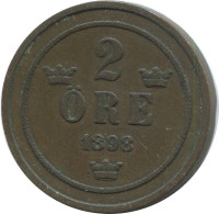 2 ORE 1898 SWEDEN Coin #AD005.2.U.A - Schweden