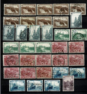 1929 293/298 (LOT TIMBRES° 35x , HIGH VALUE !!) LANDSCHAPPEN / LES SITES - Usati