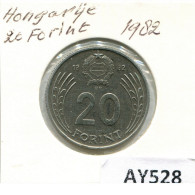 20 FORINT 1982 HUNGRÍA HUNGARY Moneda #AY528.E.A - Ungheria