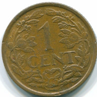 1 CENT 1968 NIEDERLÄNDISCHE ANTILLEN Bronze Fish Koloniale Münze #S10782.D.A - Niederländische Antillen