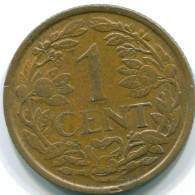 1 CENT 1968 NIEDERLÄNDISCHE ANTILLEN Bronze Fish Koloniale Münze #S10782.D.A - Netherlands Antilles