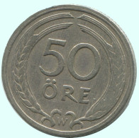 50 ORE 1921 W SUÈDE SWEDEN Pièce RARE #AC703.2.F.A - Svezia