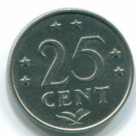 25 CENTS 1975 NETHERLANDS ANTILLES Nickel Colonial Coin #S11630.U.A - Antillas Neerlandesas