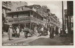 NE 20- EGYPT - PORT SAID - IN THE ARAB QUARTER - AU QUARTIER ARABE - ATTELAGE ANE - ANIMATION - 2 SCANS - Puerto Saíd