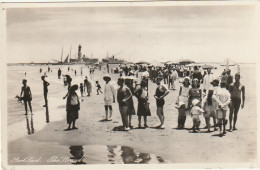 NE 20- EGYPTE - EGYPT -  PORT SAID - THE STRAND -  PLAGE , BAIGNEURS - 2 SCANS - Port-Saïd