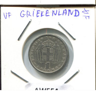 1 DRACHMA 1957 GRIECHENLAND GREECE Münze #AW554.D.A - Griekenland