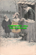 R549689 Winter Time. Girl In Yellow Clothes And Boy In Dark Colour Clothes. 1905 - World
