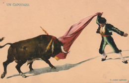 NE 22- CORRIDA - UN CAPOTAZO - CARTE COULEURS - 2 SCANS  - Stierkampf