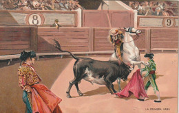 NE 22- CORRIDA - LA PRIMERA VARA - CARTE COULEURS - 2 SCANS  - Corridas