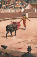 NE 22- CORRIDA - PASANDO DE MULETA - CARTE COULEURS - 2 SCANS  - Corrida