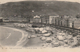 NE 25 - SAN SEBASTIAN - PLAYA DE LA CONCHA - ROULOTTES DE PLAGE  - 2 SCANS - Guipúzcoa (San Sebastián)