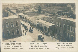 LIBYA / LIBIA - TURKEY / ITALY WAR - ITALIAN GOVERNOR TAKING POSSESSION OF TRIPOLI - RPPC POSTCARD 1910s (12595) - Libya