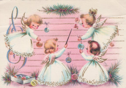 ANGEL CHRISTMAS Holidays Vintage Postcard CPSM #PAH558.A - Angels