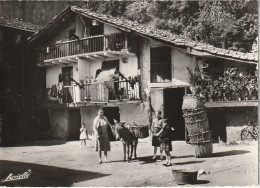 NE 27 - PAYS BASQUE ESPAGNOL - QUARTIER TYPIQUE DE FONTARABIE - FAMILLE AVEC ANE - 2 SCANS  - Guipúzcoa (San Sebastián)