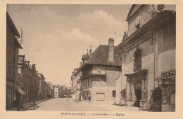 OP 1-(01) PONT DE VAUX - GRANDE RUE - L' EGLISE - COMMERCES  - 2 SCANS - Pont-de-Vaux