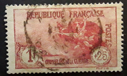 France 1926 ORPHELINS DE LA GUERRE,Yvert 231 Marseillaise De Rude 1f + 25 C Carmin Obl  TB - Used Stamps