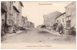 ECROUVES - Rue De La Mairie Et Place De La Fontaine - Autres & Non Classés