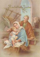 Vergine Maria Madonna Gesù Bambino Natale Religione Vintage Cartolina CPSM #PBB749.A - Vierge Marie & Madones