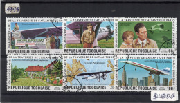 REPUBLIQUE TOGOLAISE - 50° TRAVERSEE NEW YORK - PARIS PAR CHARLES LINDBERGH - USED - Vliegtuigen