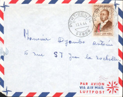 GABON SUR  LETTTRE POUR LA FRANCE 1962 - Gabun (1960-...)