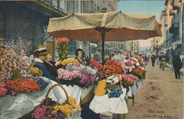 OP 9- (06) NICE - LE MARCHE AUX FLEURS -  ETAL FLEURI -  CARTE COULEURS   - 2 SCANS - Old Professions