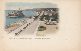 OP 9- (06)  NICE - LA PROMENADE DES ANGLAIS A VOL D' OISEAU - CARTE COLORISEE - 2 SCANS - Markten, Pleinen