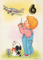 HAPPY BIRTHDAY 6 Year Old BOY Children Vintage Postcard CPSM #PBU002.A - Compleanni