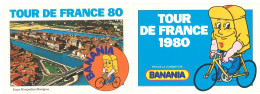 2 Cpm Pub " Tour De France 80 ", Banania (étape Montpellier / Martigues ) / Prix De La Combativité   (PUB) - Pubblicitari
