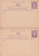 CEYLAN - Entiers Postaux - 2 Postcard Neuves - Ceylon (...-1947)