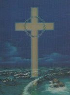 CROSS Religion LENTICULAR 3D Vintage Ansichtskarte Postkarte CPSM #PAZ014.A - Otros & Sin Clasificación