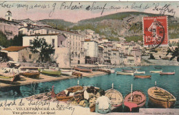 OP 11 -(06) VILLEFRANCHE - VUE GENERALE - LE QUAI - CARTE COLORISEE  - 2 SCANS - Villefranche-sur-Mer