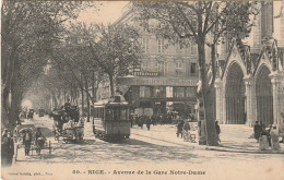 OP 11 -(06)  NICE , AVENUE DE LA GARE NOTRE DAME - TRAMWAY - ATTELAGE - ANIMATION - 2 SCANS - Sonstige & Ohne Zuordnung