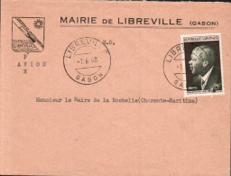 GABON SEUL SUR LETTRE DE LIBREVILLE POUR LA FRANCE 1960 - Gabon