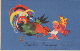 PASCUA NIÑOS HUEVO Vintage Tarjeta Postal CPA #PKE217.A - Pascua